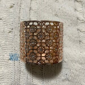 Bath and Body Works  Rose Gold with Rhinstones Candle Holder